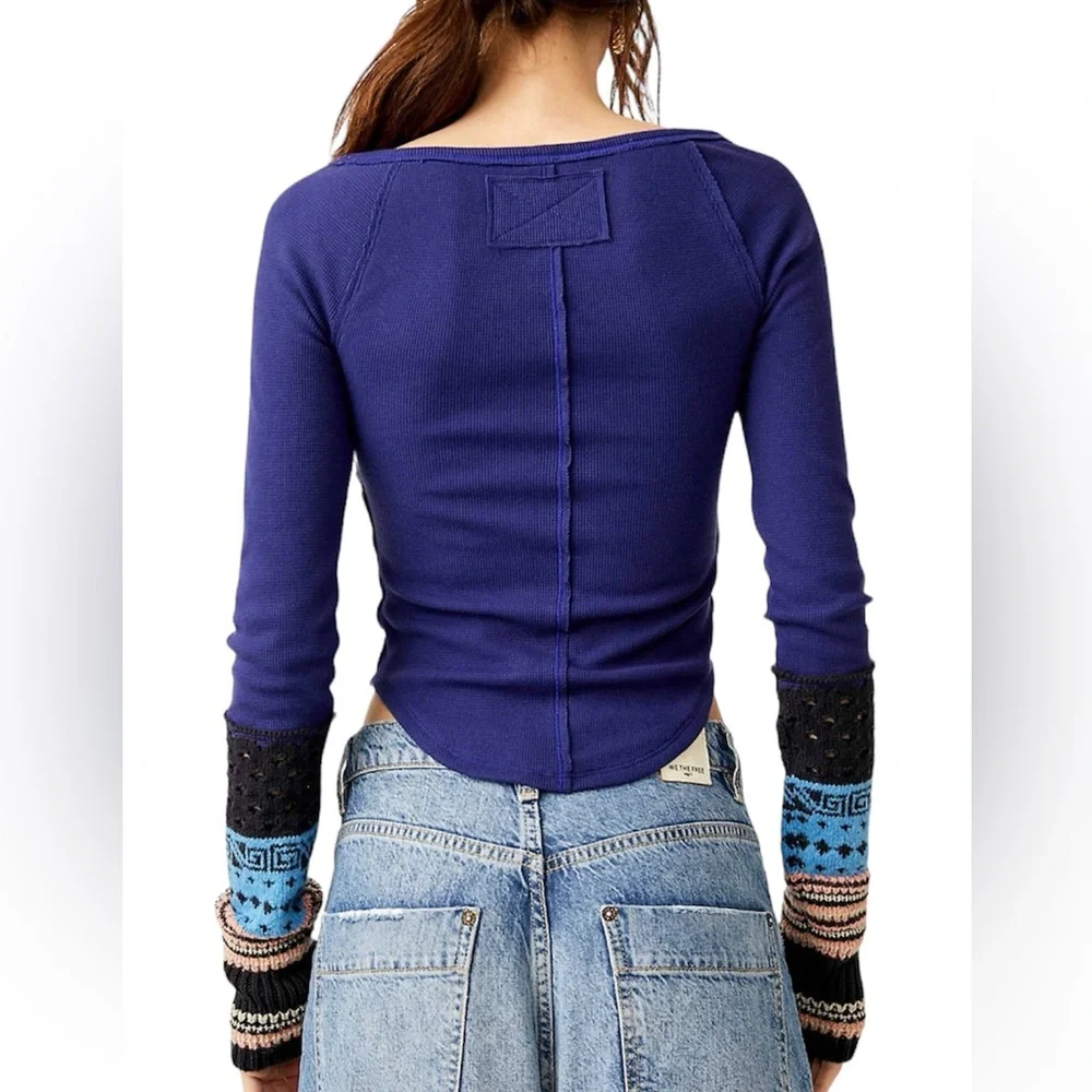 FREE PEOPLE Cozy Craft Cuff‎ Top, Size SMALL